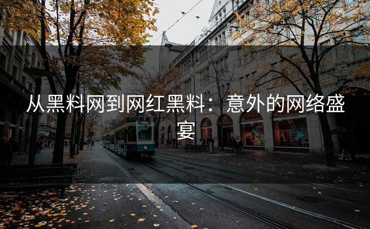 从黑料网到网红黑料：意外的网络盛宴