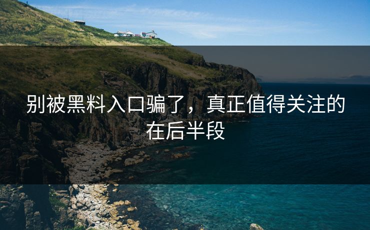 别被黑料入口骗了,真正值得关注的在后半段 第1张 别被黑料入口骗了,真正值得关注的在后半段 第1张